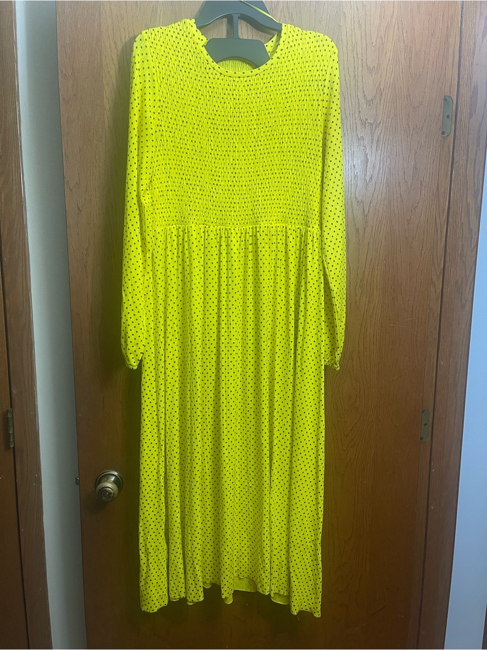 Zara Yellow Polka Dot Maxi Dress